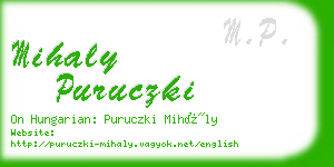 mihaly puruczki business card